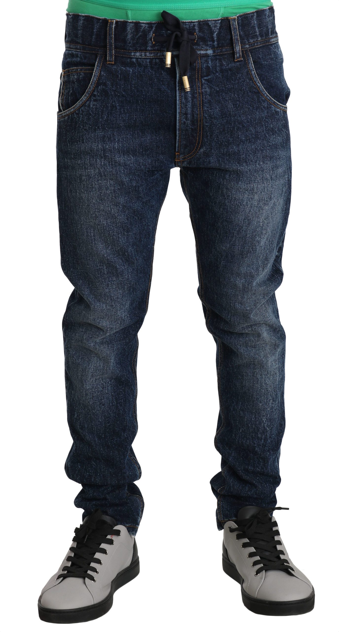 Dolce & Gabbana Men's Washed Slim Cotton Jeans Blue PAN70753 - IT44 | XS