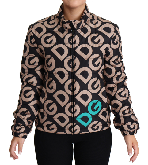Dolce and Gabbana Men's Mania Quilted Logo Puffer Jacket Black JKT2768-40 - IT40|S