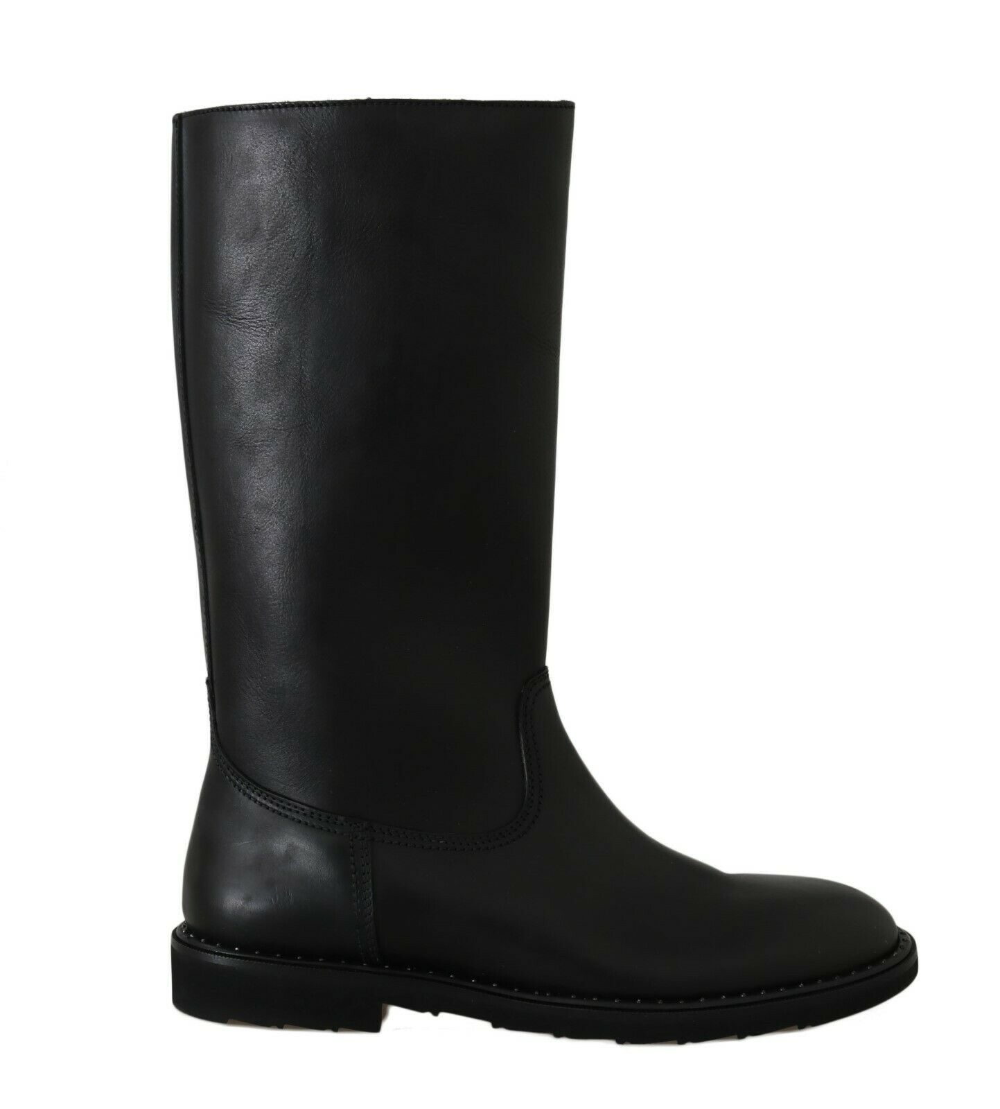 Dolce & Gabbana Men's Leather Knee High Winter Boots Black MV2193 - EU44/US11