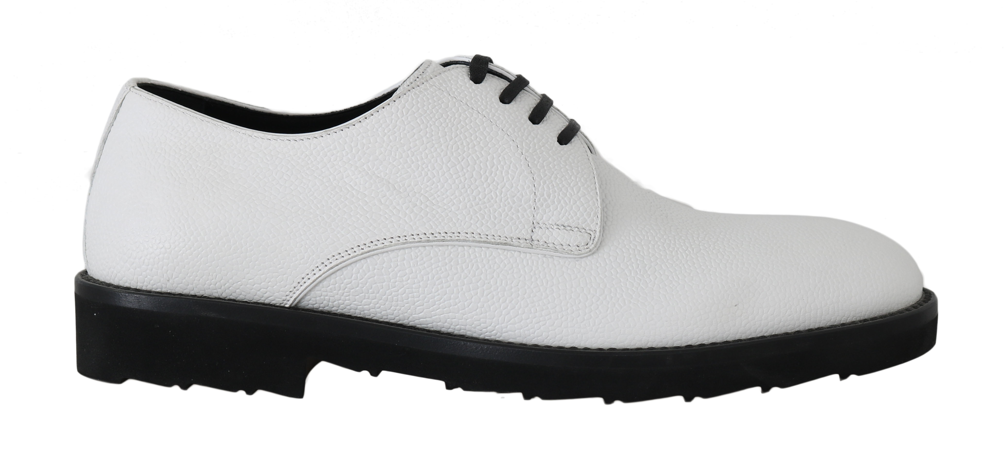 Dolce & Gabbana Men's Leather Formal Derby Shoes White MV2173 - EU45/US12