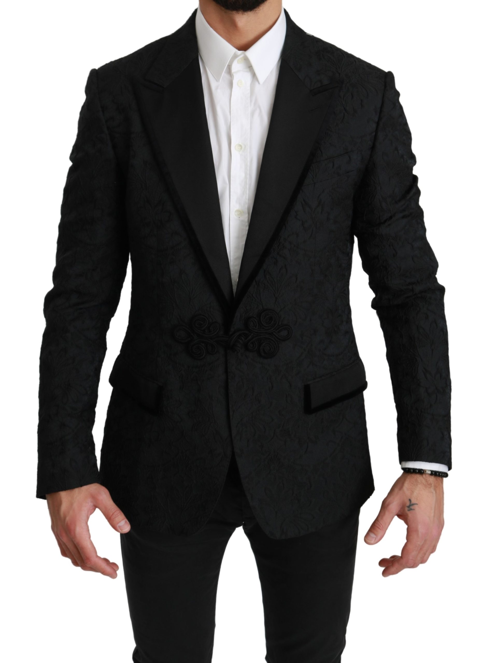 Dolce & Gabbana Men's Jacquard TORERO Lace Blazer Black JKT2533 - IT50 | L