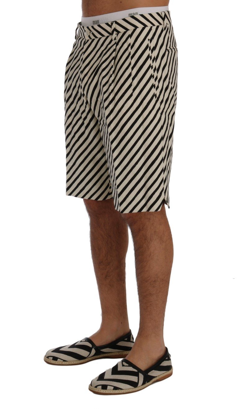 Dolce & Gabbana Men's Striped Hemp Casual Shorts Multicolor SIG60409 - IT44 | XS