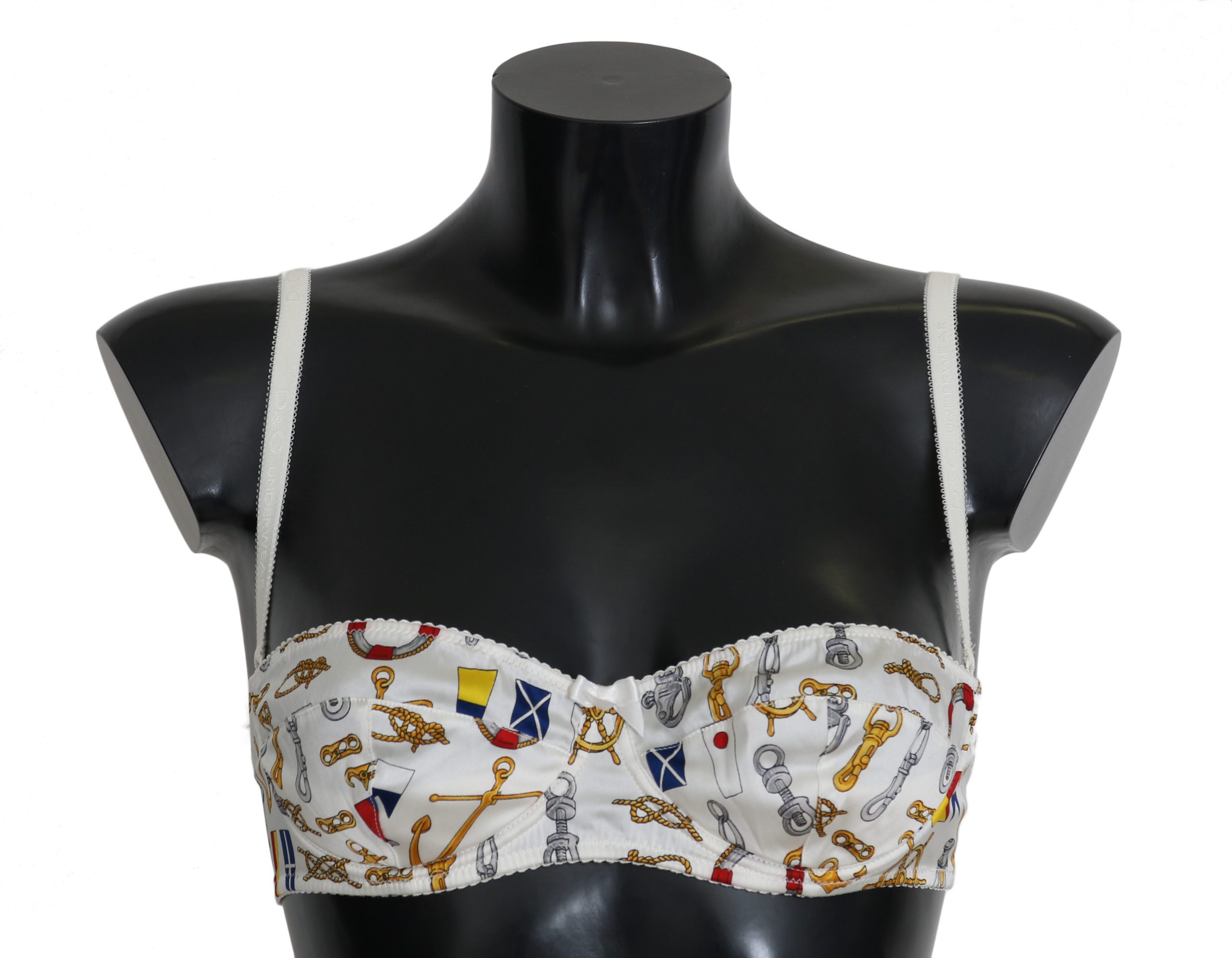 Dolce & Gabbana Women's Balconcino Sailor Print Bra White BIK269 - IT2 | S