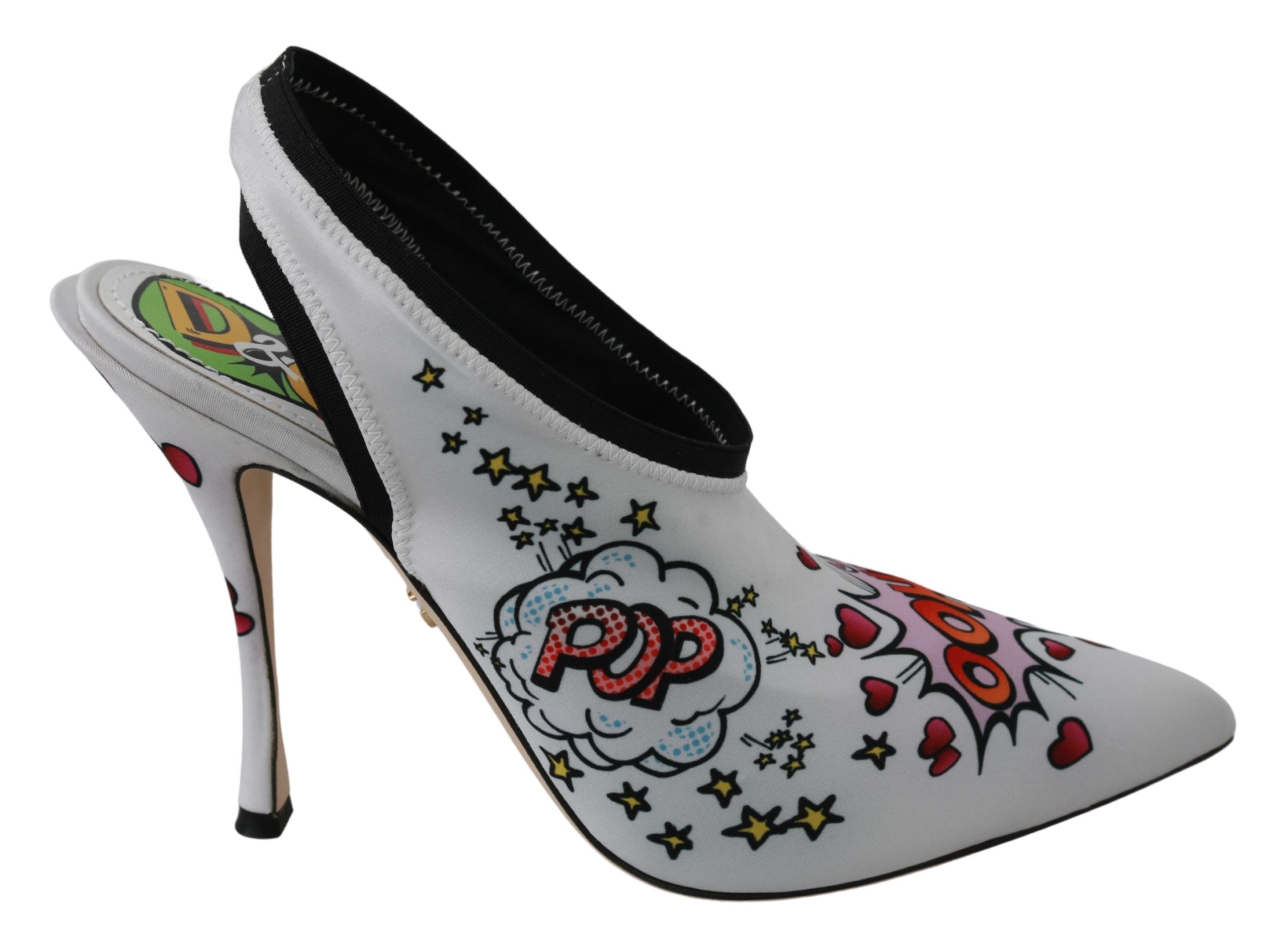 Dolce & Gabbana Women's Neoprene Stretch Pumps Shoes White LA6476 - EU35/US4.5