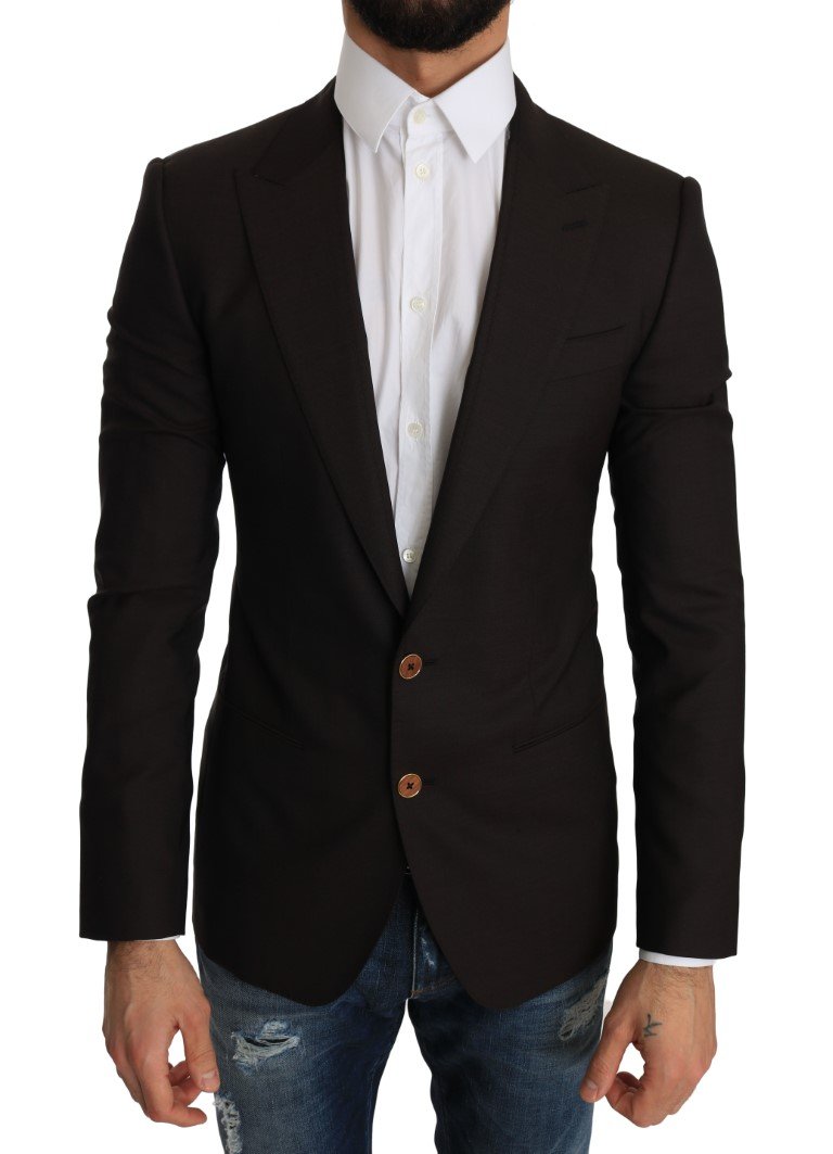 Dolce & Gabbana Men's Wool SICILIA Blazer Brown JKT2194 - IT44 | XS