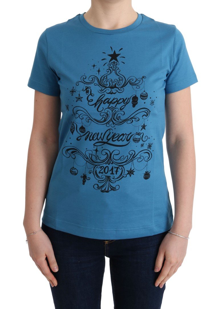 Dolce & Gabbana Women's Printed T-Shirts Blue TUI10008 - IT44|L