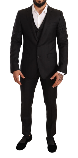 Black Wool Slim Fit MARTINI Suit - IT48 | M