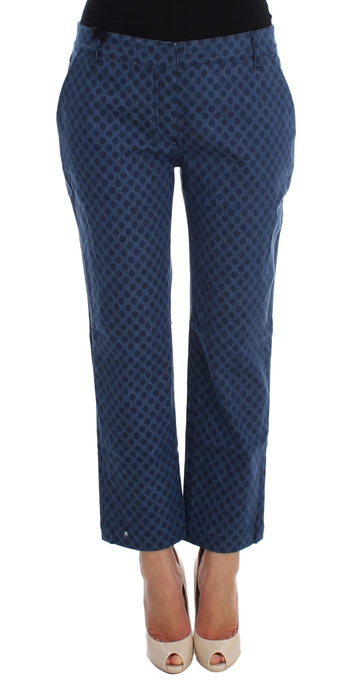Dolce & Gabbana Women's Polka Dotted Stretch Capri Jeans Blue SIG20010 - IT44|L