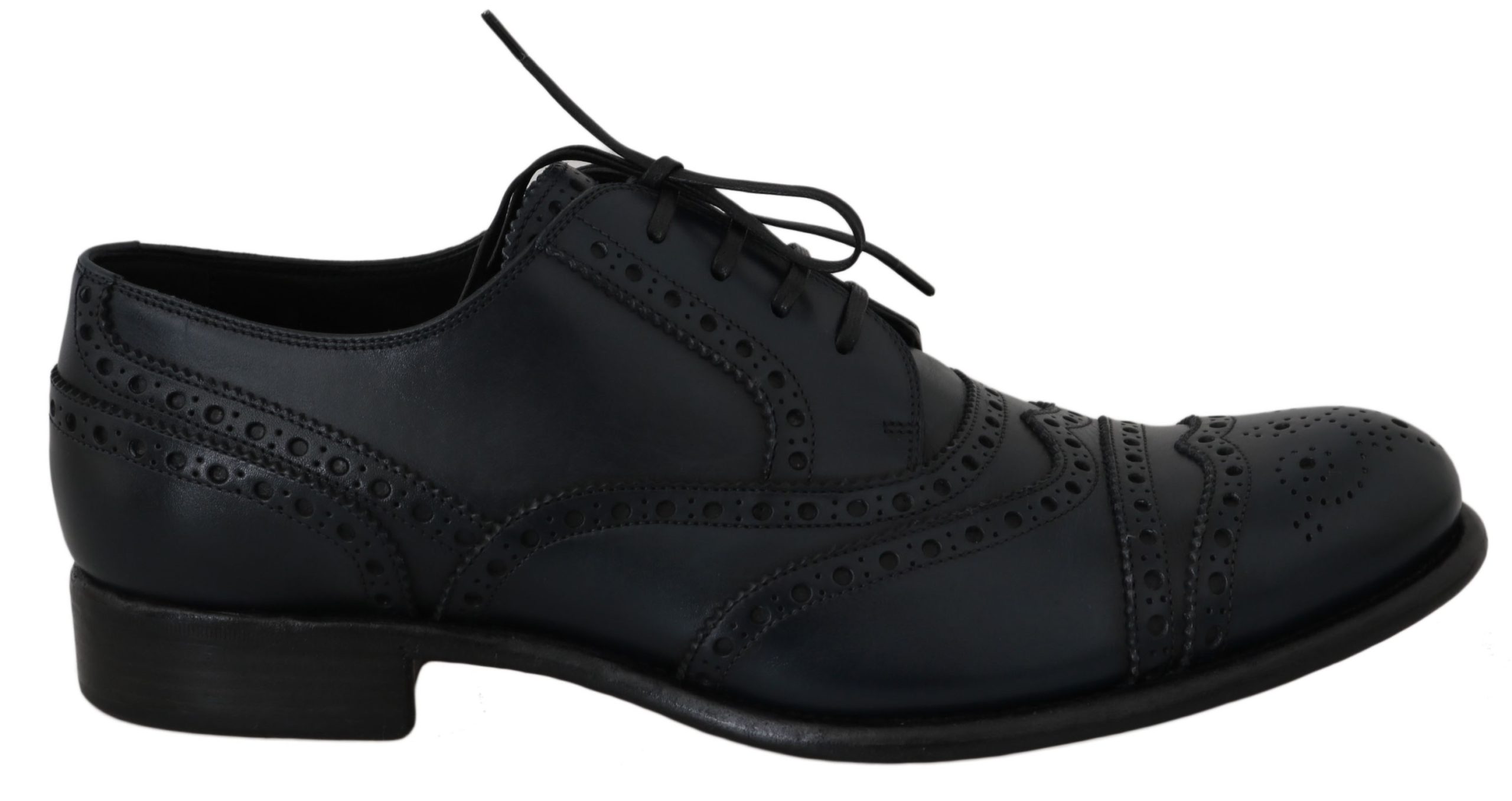 Dolce & Gabbana Men's Leather Wingtip Oxford Shoes Blue MV2362 - EU39/US6