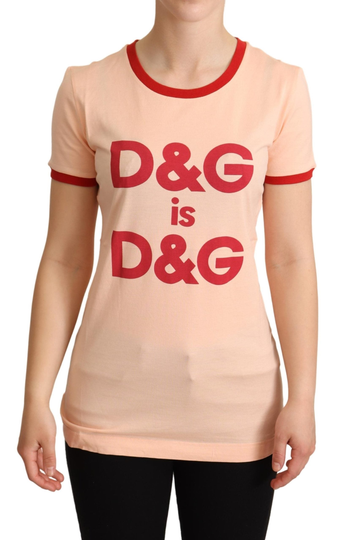 Pink Crewneck D&G IS D&G Top T-shirt - IT36|XXS