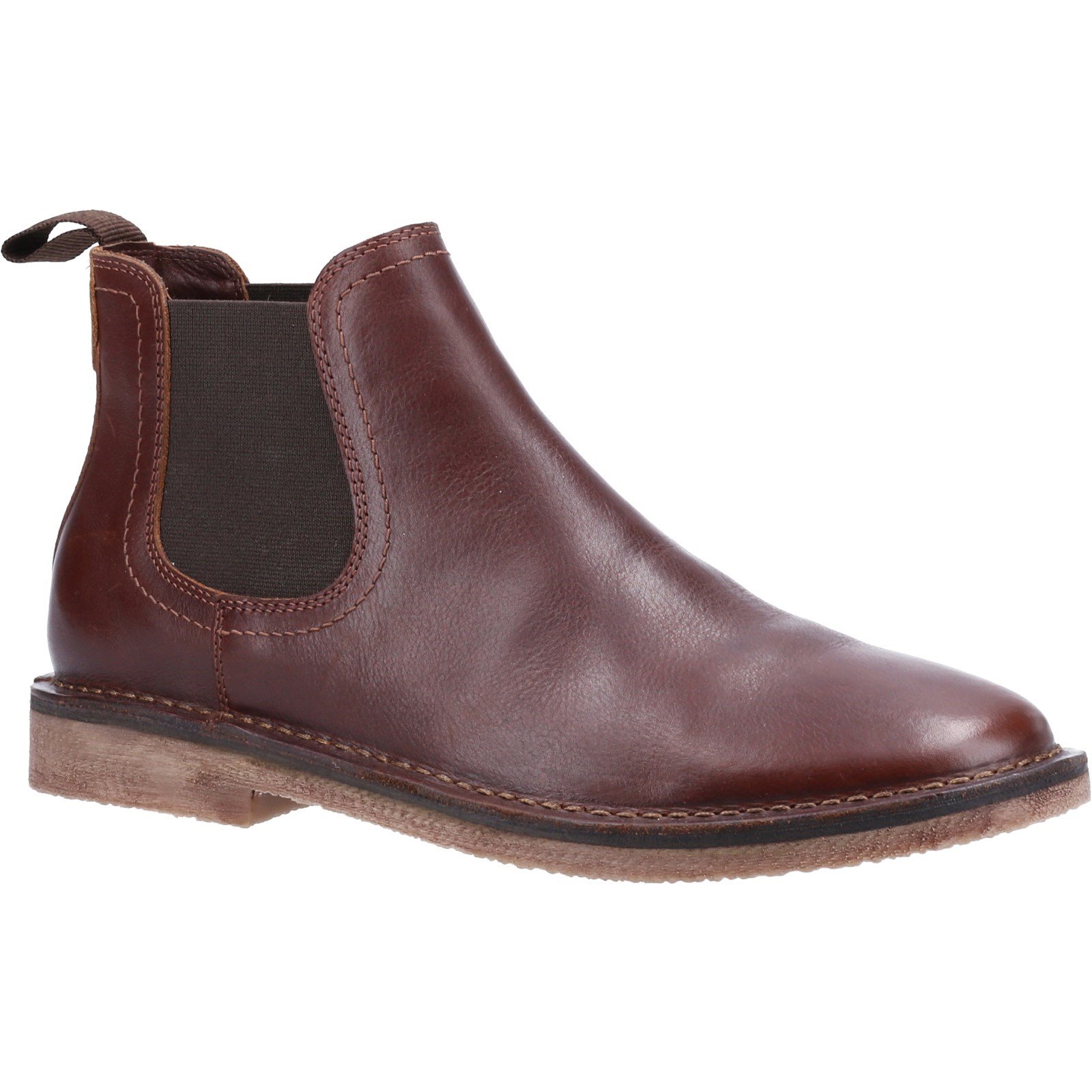 Hush Puppies Men's Shaun Leather Chelsea Boot Various Colours 32897 - Brown 12
