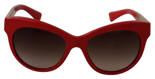 Red Floral Mosaic Cat Eye Women DG4215 Sunglasses