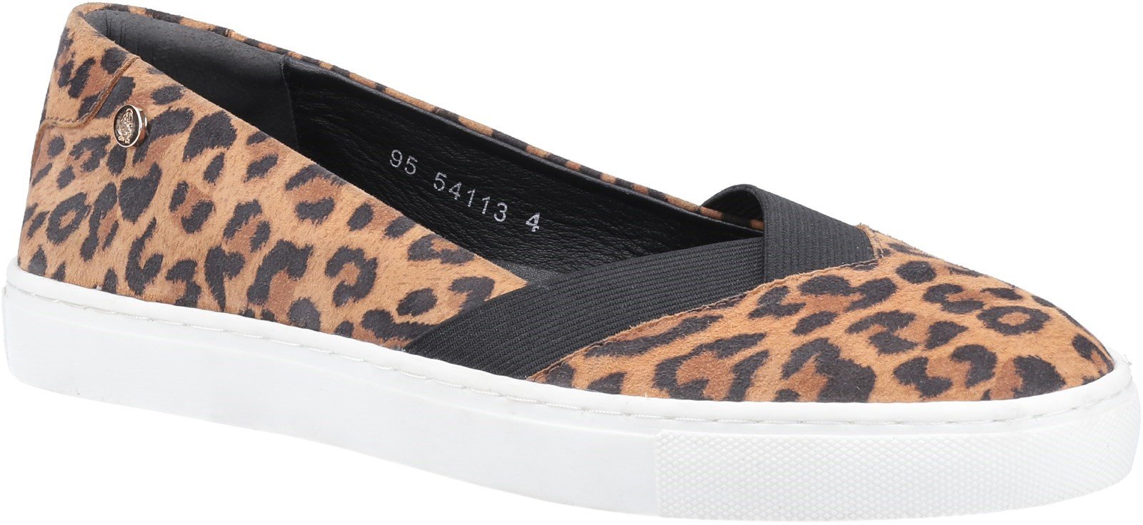 Hush Puppies Women's Tiffany Slip On Flat Shoe Various Colours 31962 - Leopard 3
