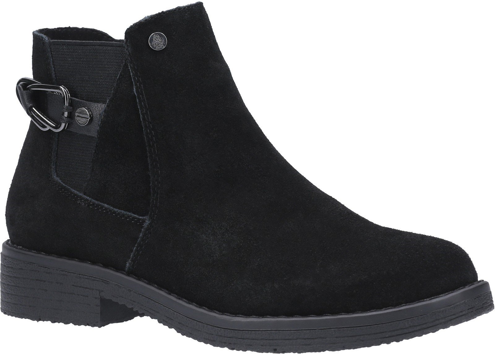 Hush Puppies Women's Alaska Flat Slip On Chelsea Boot Various Colours 27345 - Black 9