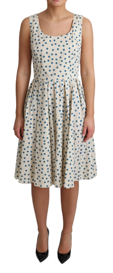 Dolce & Gabbana Women's Dotted Cotton Dress Beige DR2746-40 - IT40|S