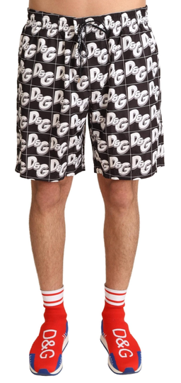 Black Logo Mens Beachwear Swimwear Shorts - IT5 | M