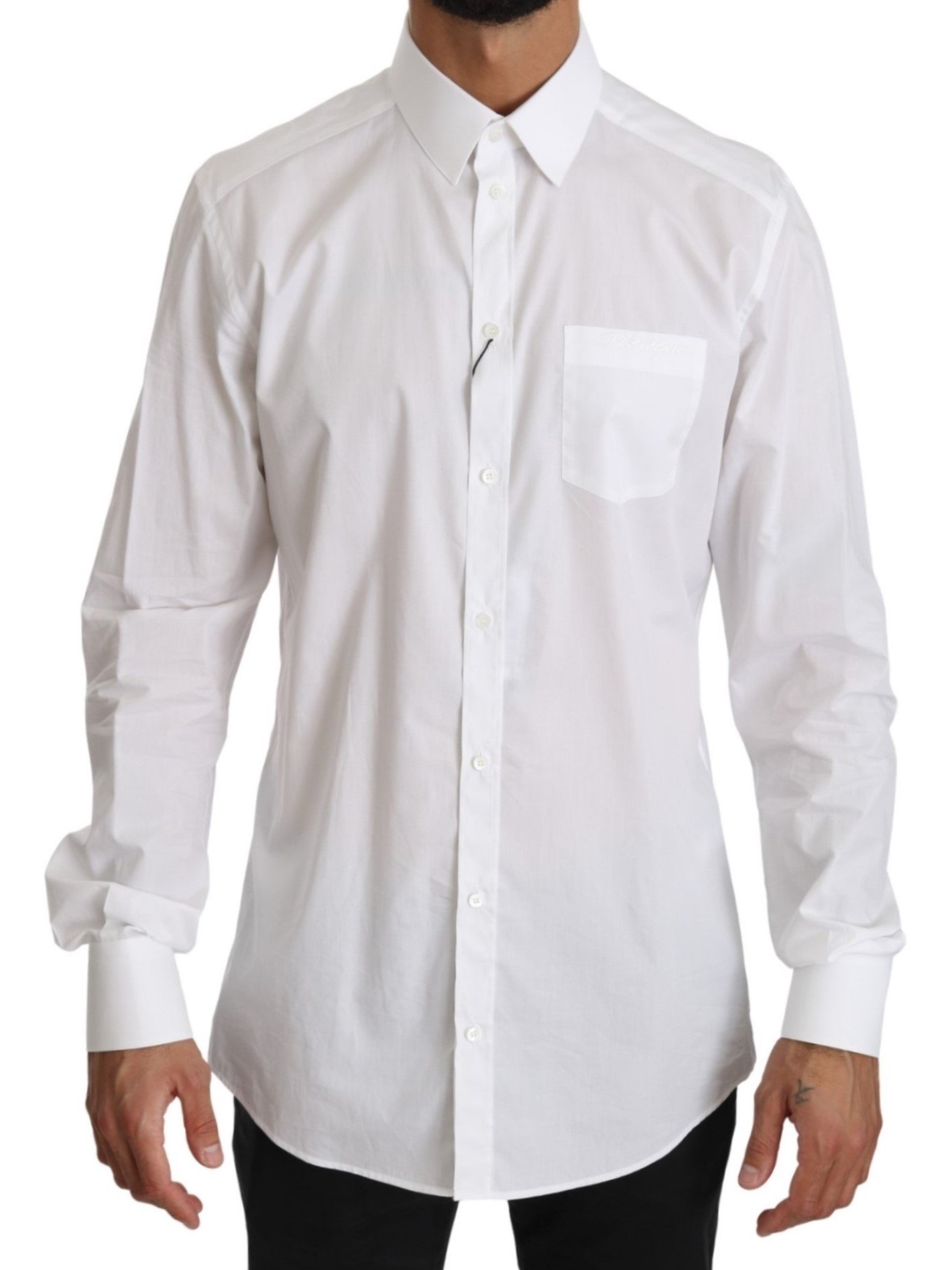 Dolce & Gabbana Men's LS Dress Formal Shirt White TSH4064 - IT41 | L