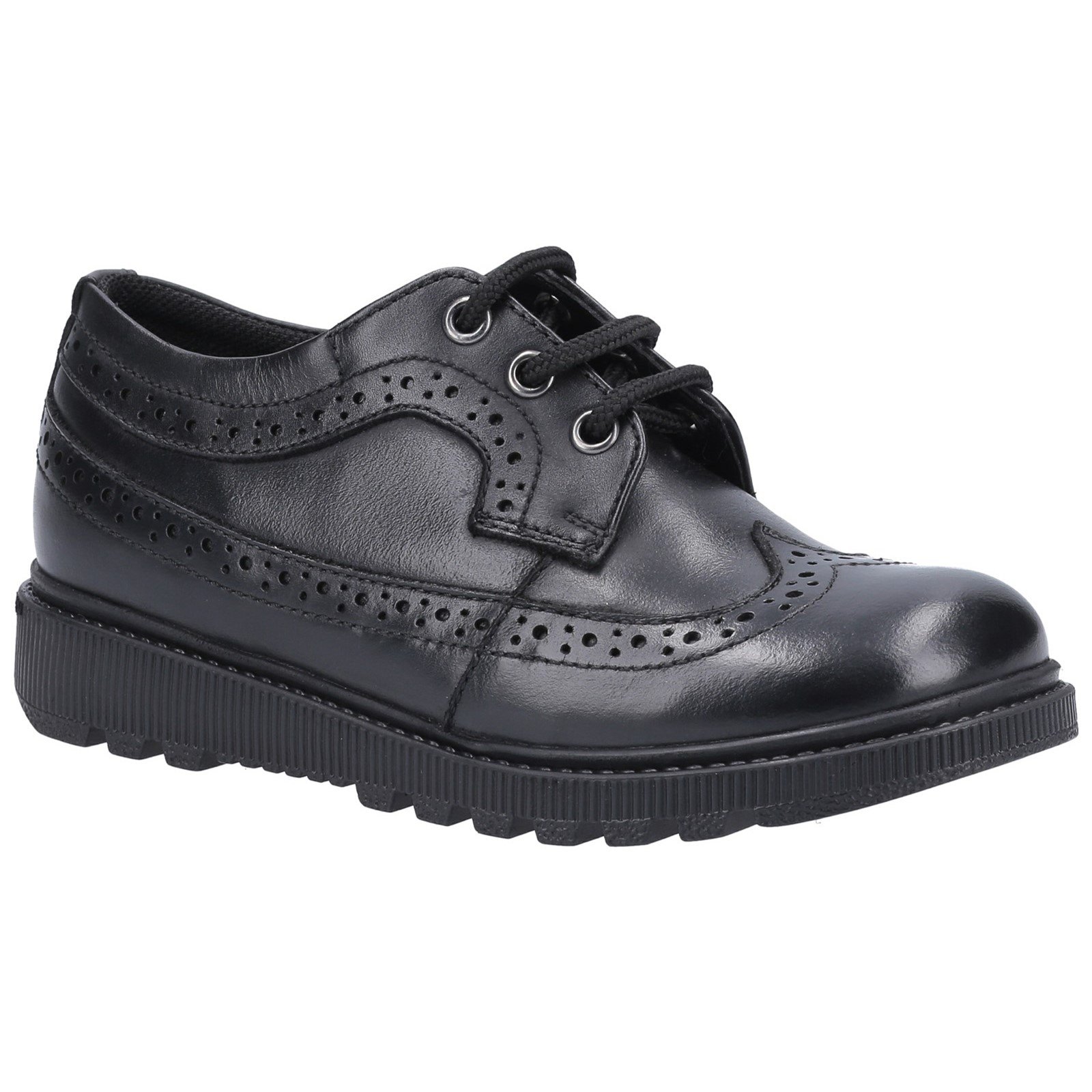 Hush Puppies Kid's Felicity Junior School Oxford Shoe Black 30849 - Black 11