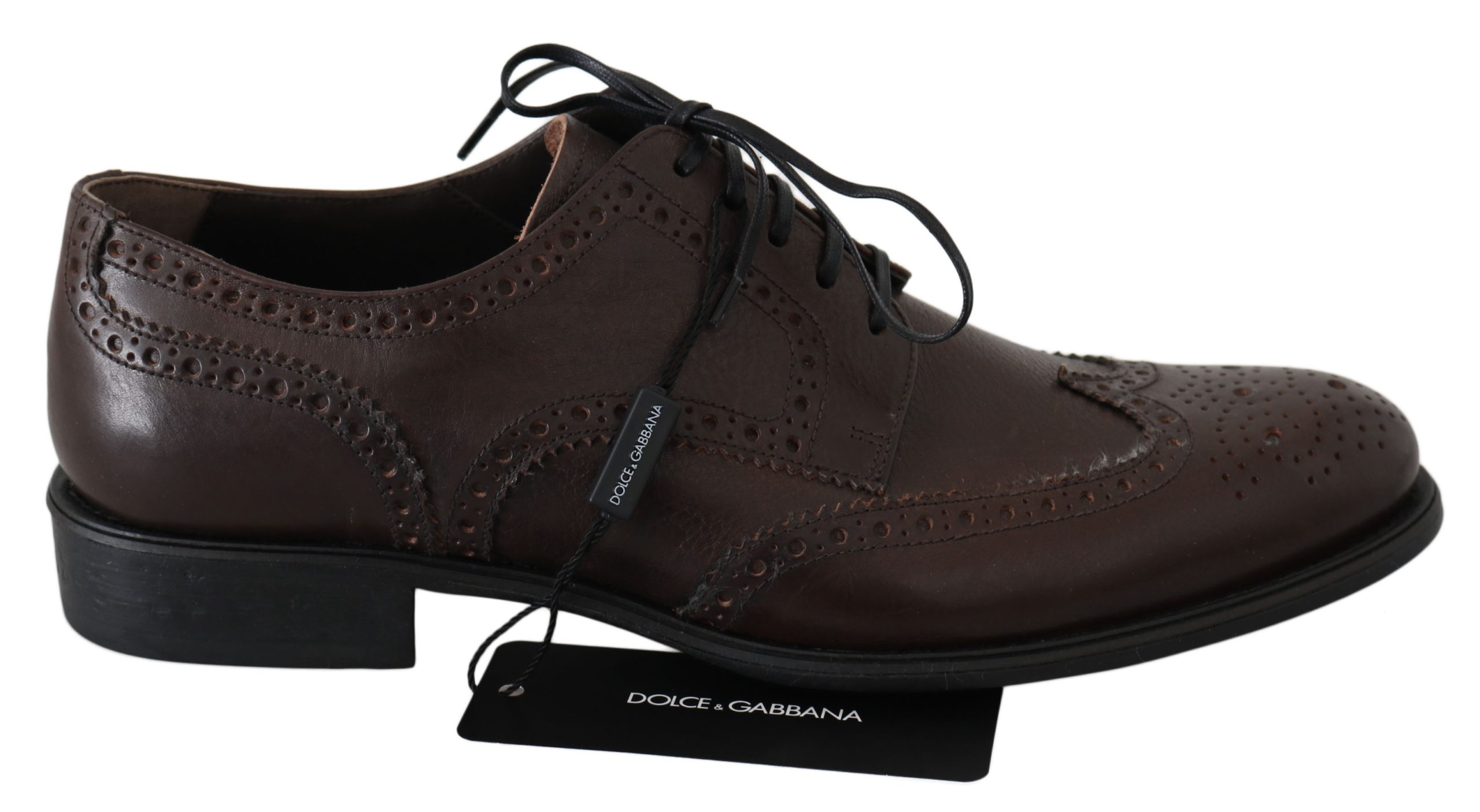 Dolce & Gabbana Men's Leather Brogue Shoes Brown MV2469 - EU39/US6