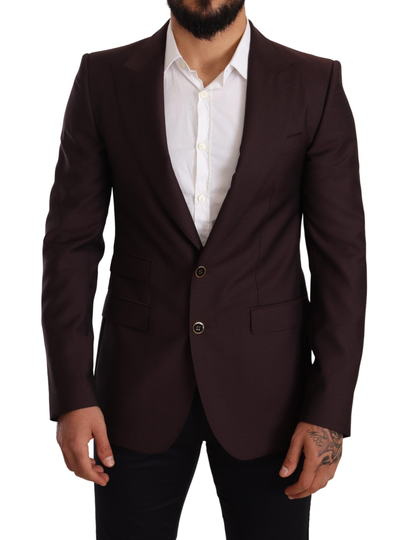 Purple Wool Slim Fit Jacket SICILIA Blazer - IT48 | M