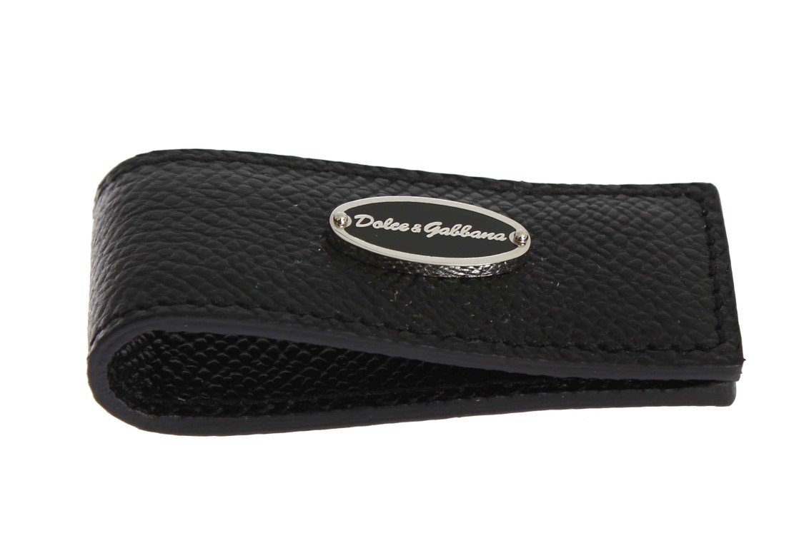 Dolce & Gabbana Men's Leather Magnet Money Clip Black SIG31665