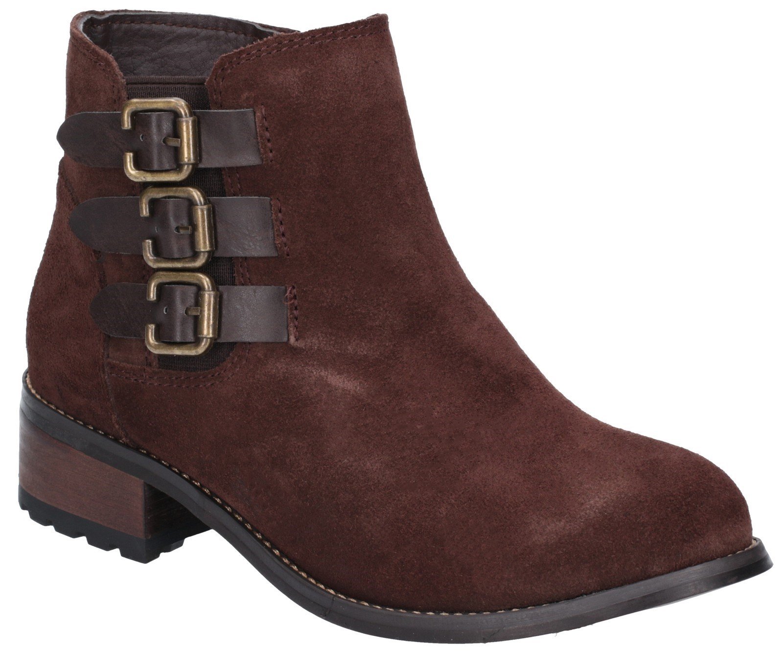 Divaz Women's Lexi Slip On Buckle Boot Black 27162-45641 - Brown 3