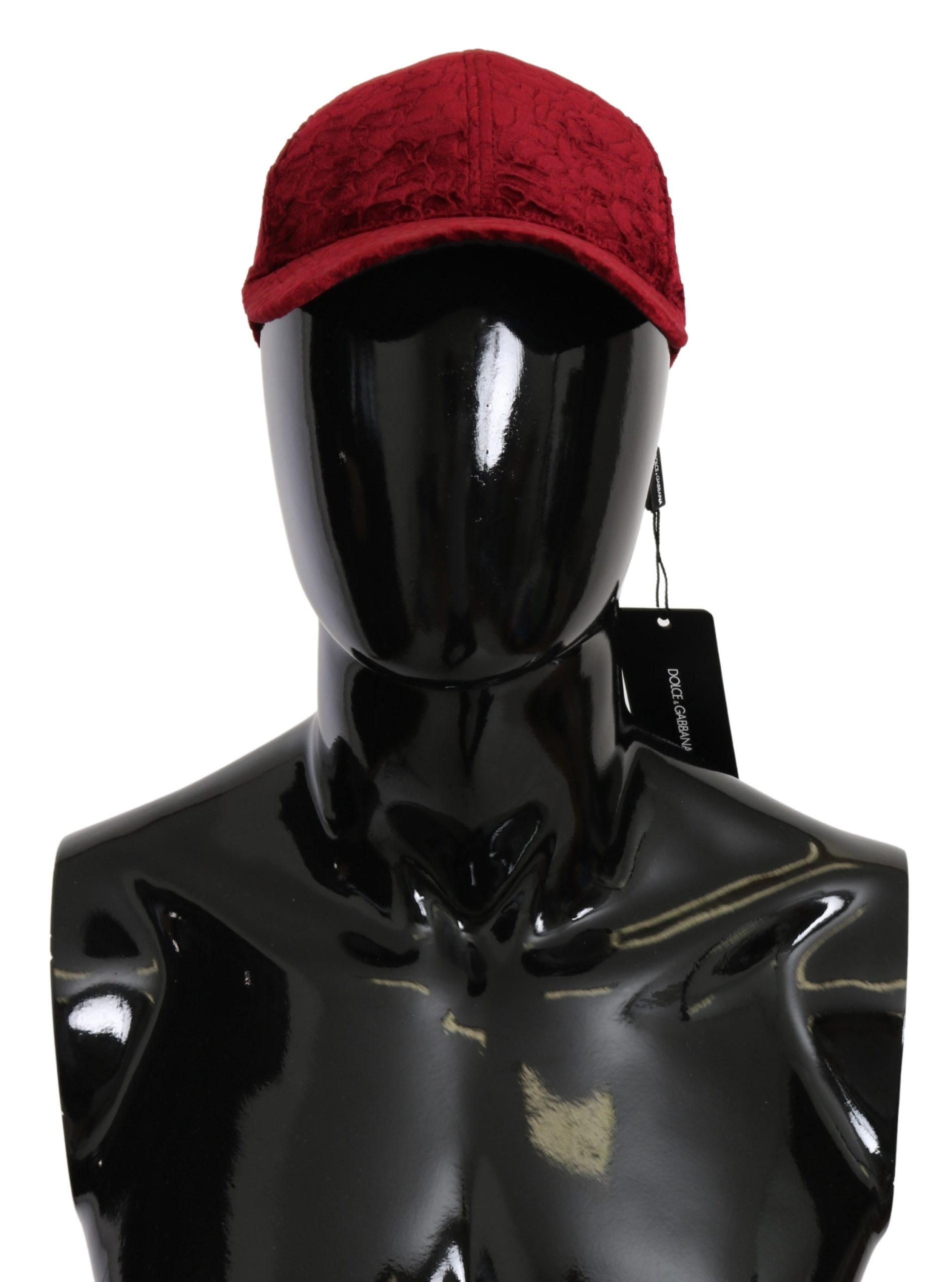 Dolce & Gabbana Men's Lace Baseball Cotton Hat Bordeaux HAT9088 - 58 cm|M