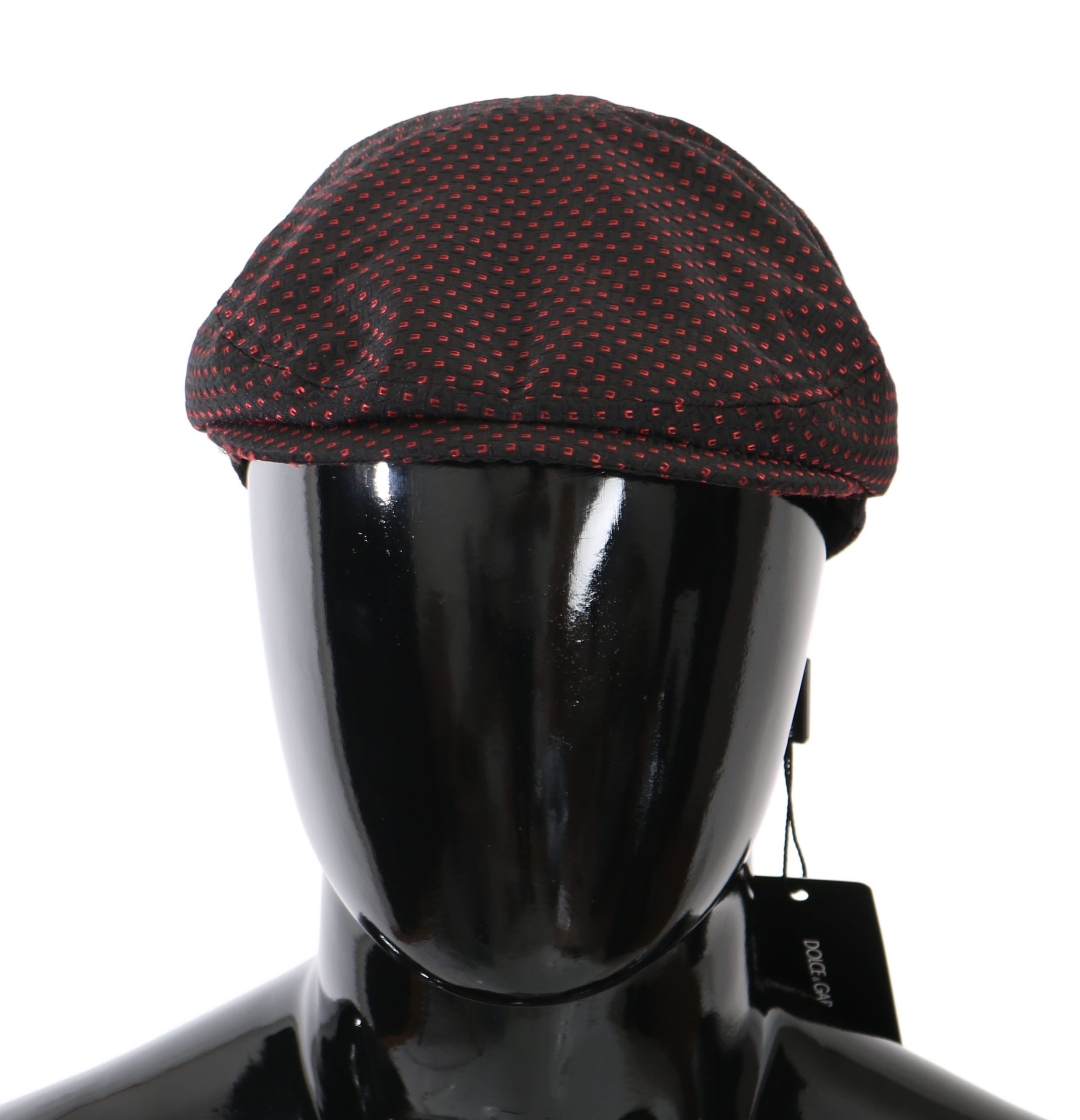 Dolce & Gabbana Men's Patterned Newsboy Capello Hat Bordeaux HAT81021 - 57 cm|S