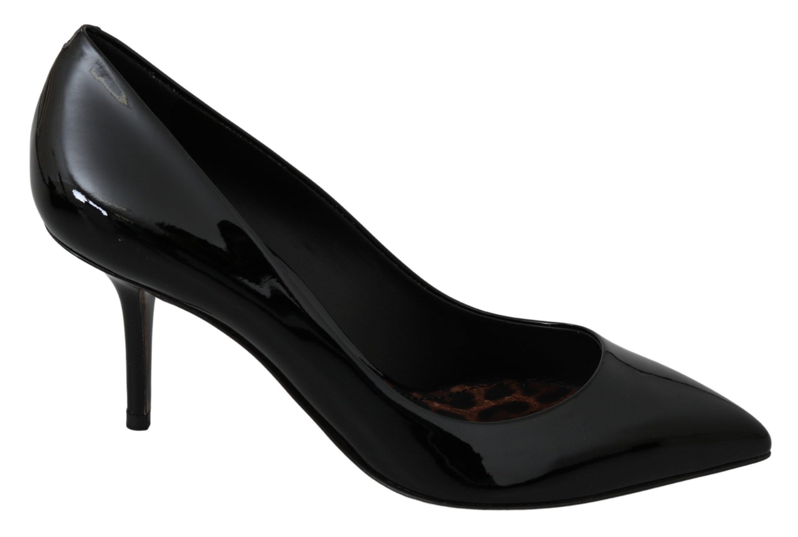 Dolce & Gabbana Women's Patent Leather High Pumps Black LA6872 - EU38/US7.5