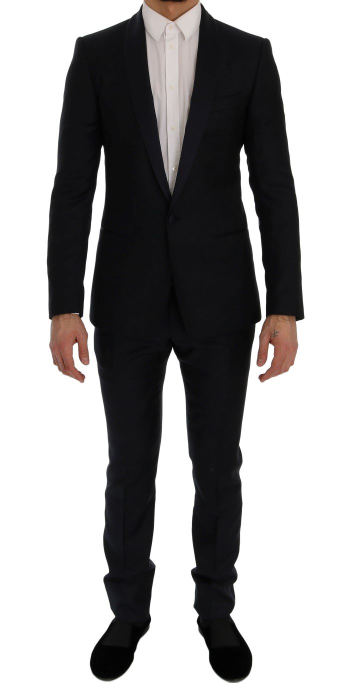 Dolce & Gabbana Men's Fantasy One Button MARTINI Slim Suit Blue SIG60288 - IT46 | S
