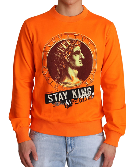 Orange King Ceasar Cotton Pullover Sweater - IT48 | M