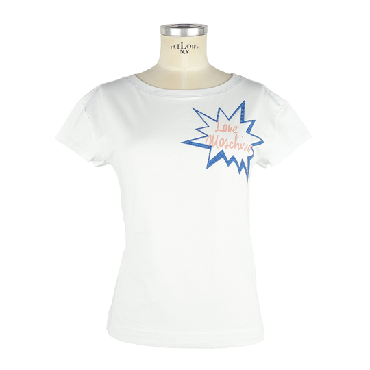 Love Moschino Women's Tops & T-Shirt White LO1501448-IT38-XS - IT46 | L