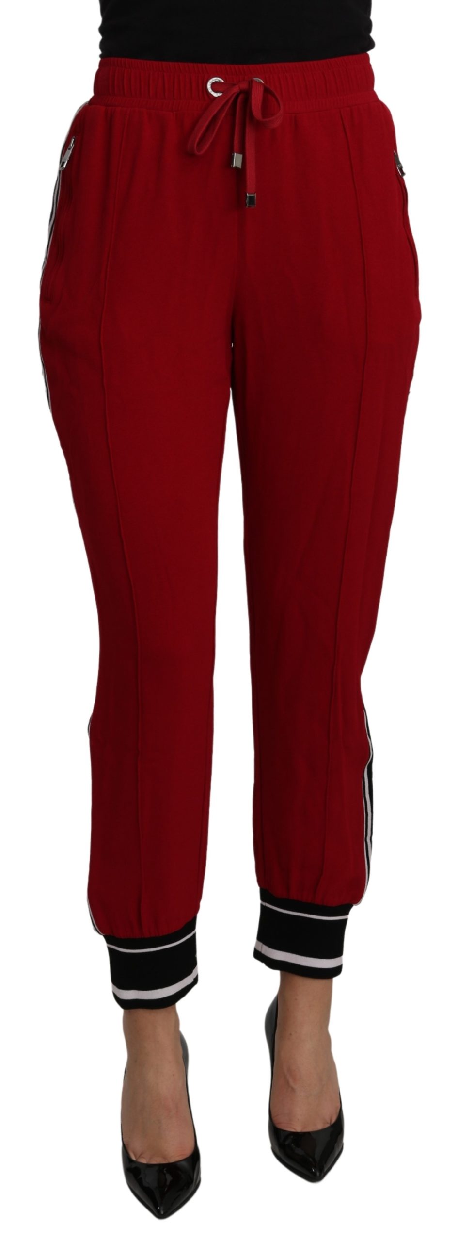 Dolce & Gabbana Women's High Waist Stretch Trouser Red PAN71099 - IT44|L