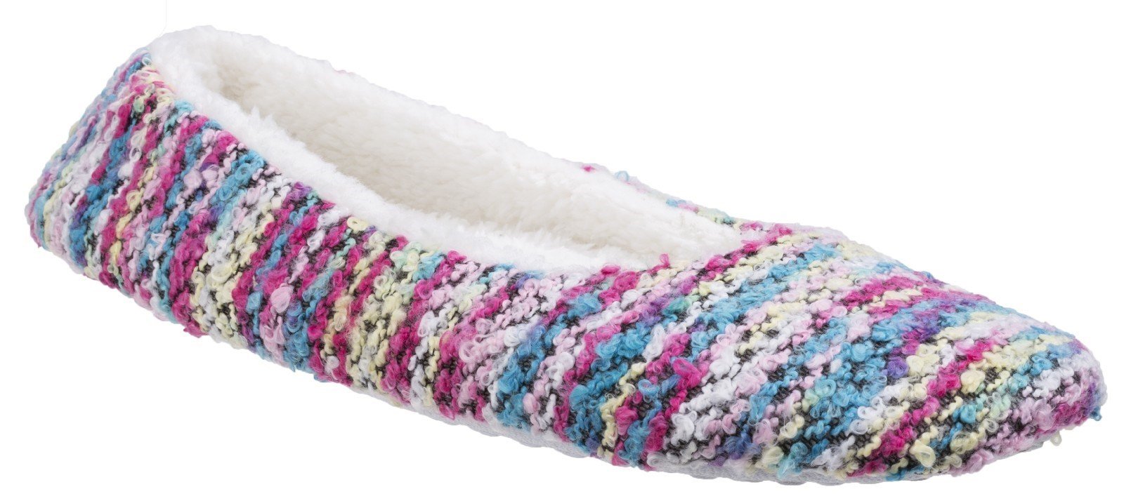 Divaz Women's Morzine Knitted Slipper Various Colours 25587 - Pink 4