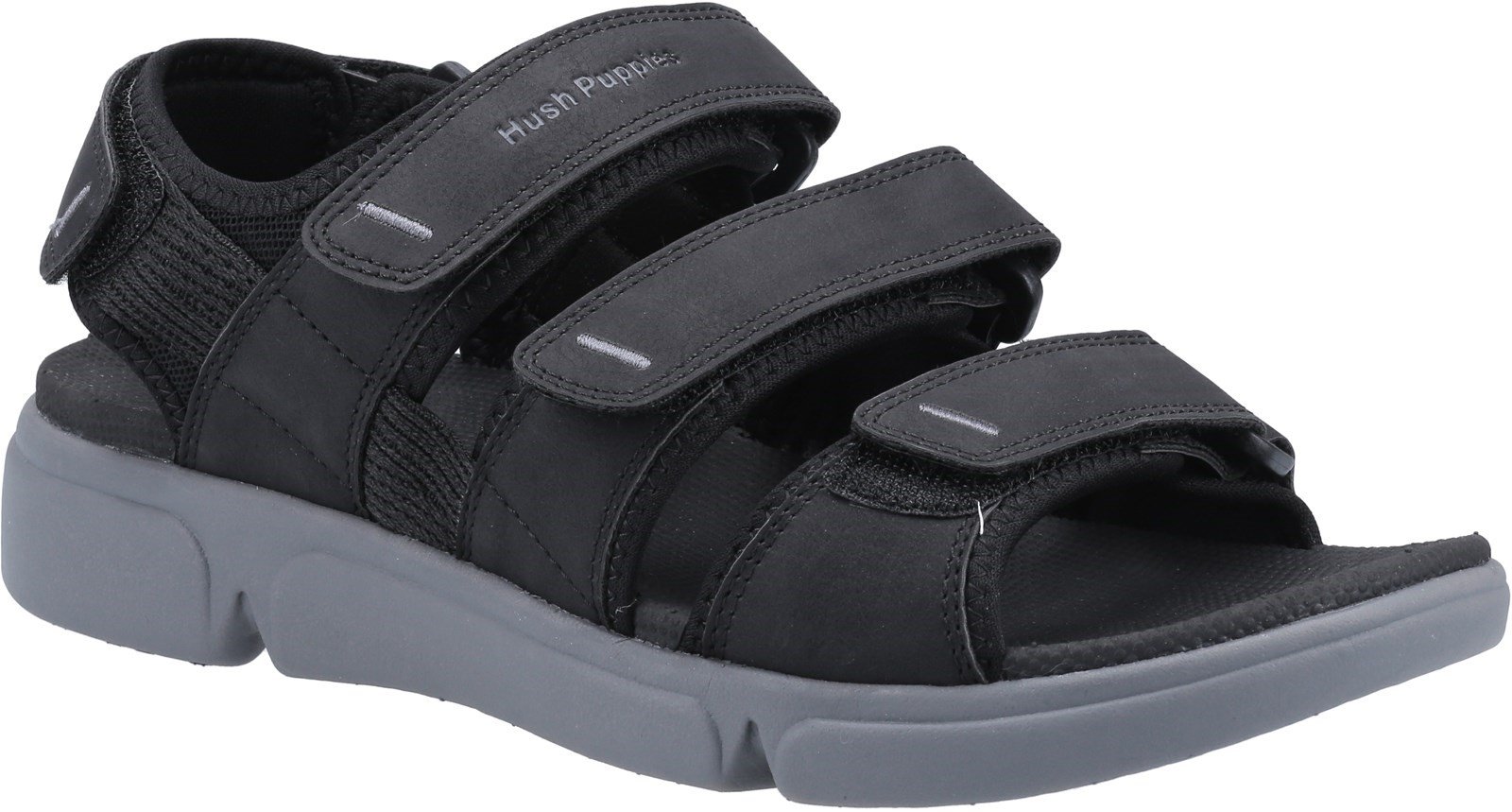 Hush Puppies Men's Raul Multi Velcro Sandal Various Colours 31983 - Black 6