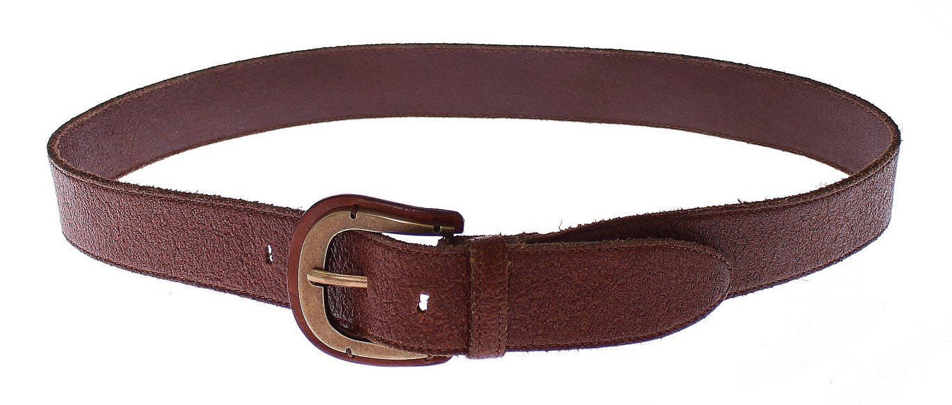 Dolce & Gabbana Men's Leather Logo Waist Buckle Belt Brown GSB10335 - 95 cm / 38 Inches