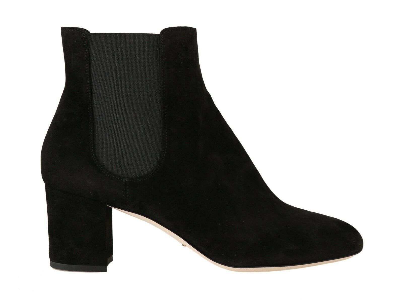 Dolce & Gabbana Women's Suede Chelsea Heels Boots Black LA5598 - EU36.5/US6