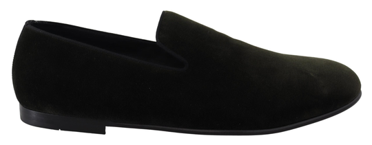 Green Velvet Slip On Mens Loafers Shoes - EU42/US9