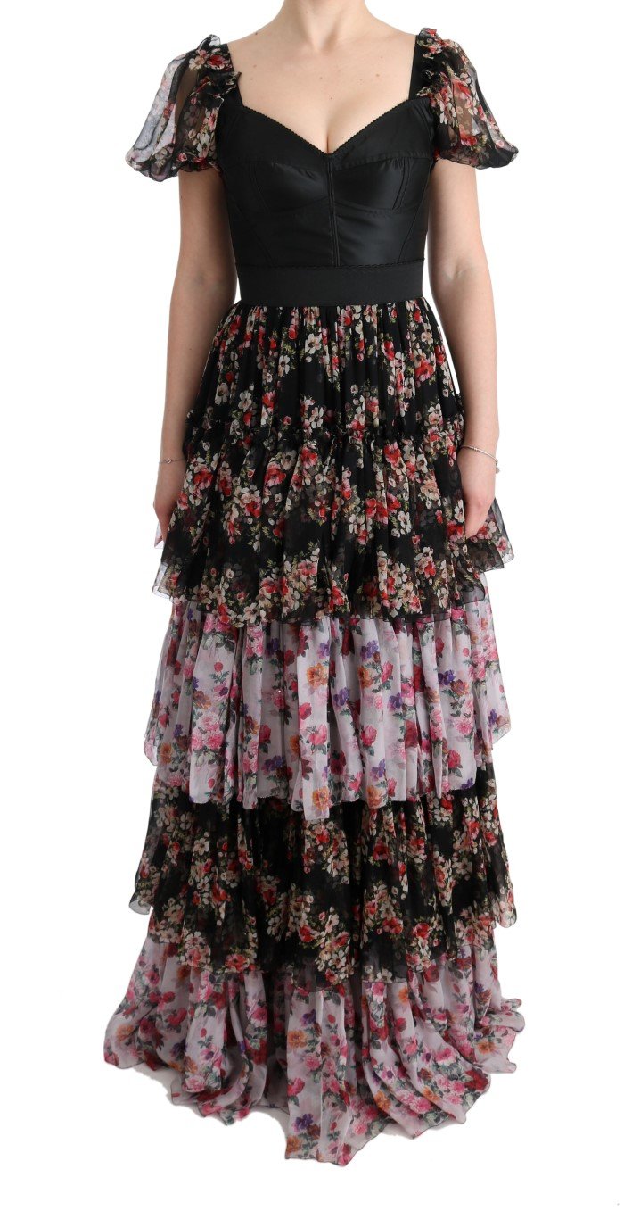 Dolce & Gabbana Women's Silk Stretch Floral Dress Multicolor SIG60609 - IT36 | XS