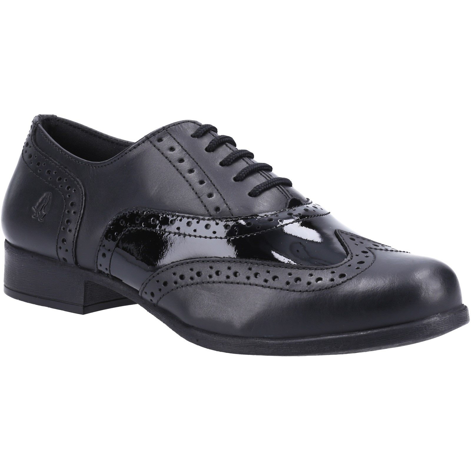 Hush Puppies Kid's Kada Senior School Brogue Shoe Black 33193 - Black 7