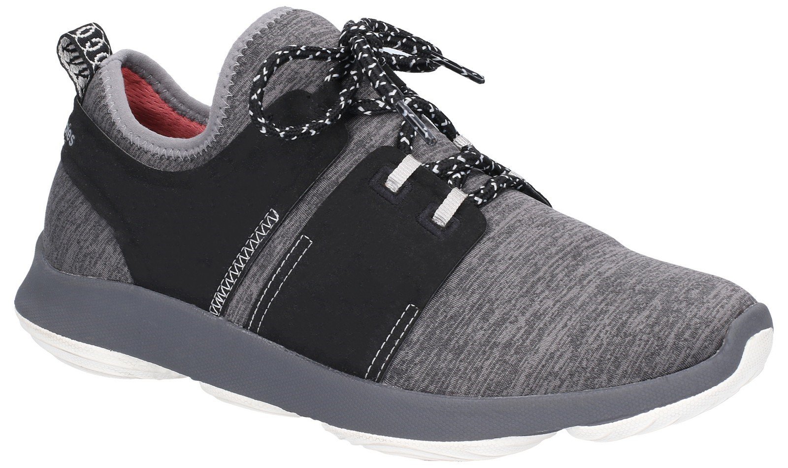 Hush Puppies Women's Geo BounceMax Lace Up Trainer Various Colours 28182 - Dark Grey 3