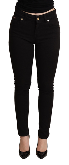 Black Skinny Denim Trouser Cotton Stretch Jeans - IT36 | XS