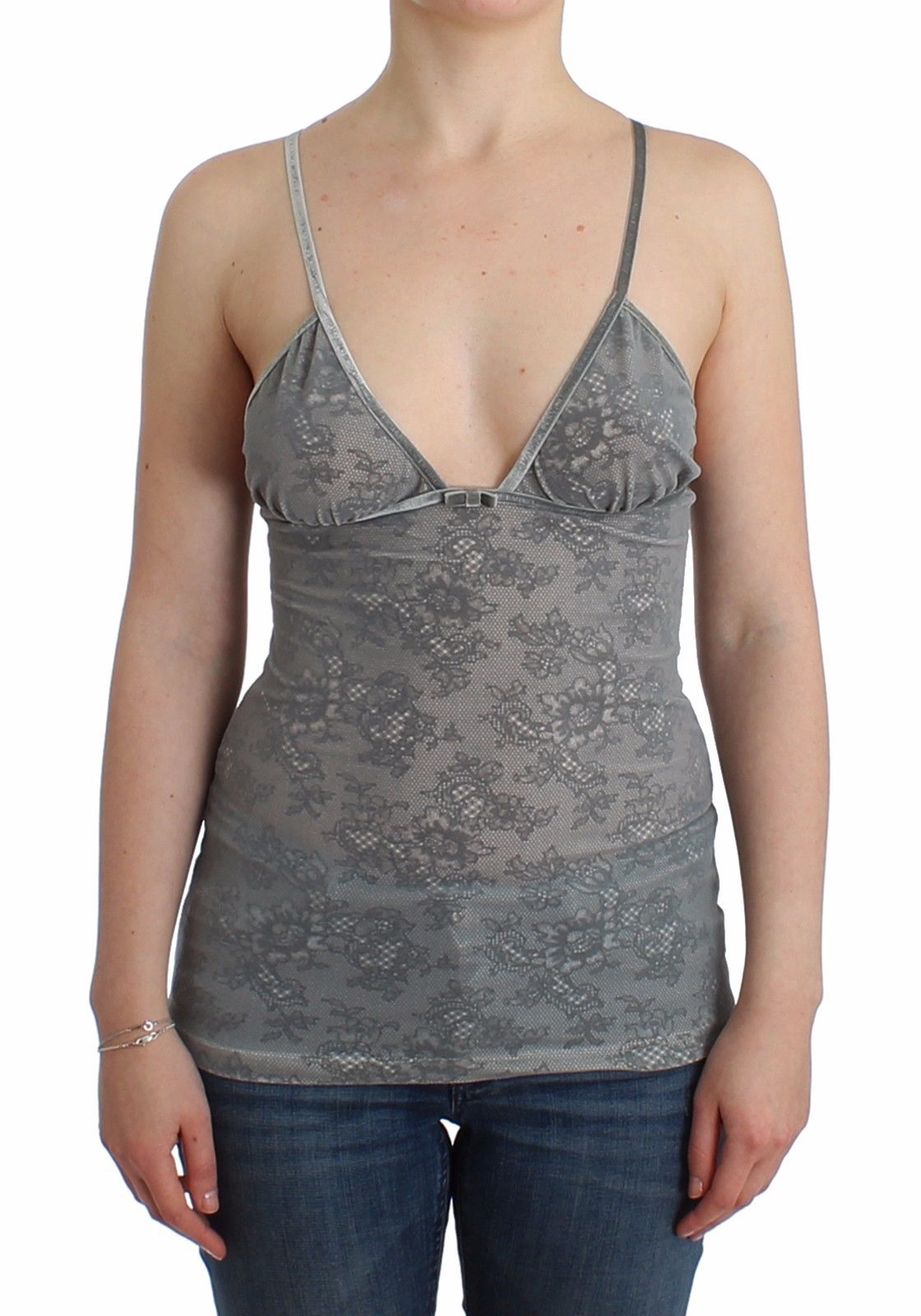 Ermanno Scervino Women's Top Grey SIG12020 - IT44 | M
