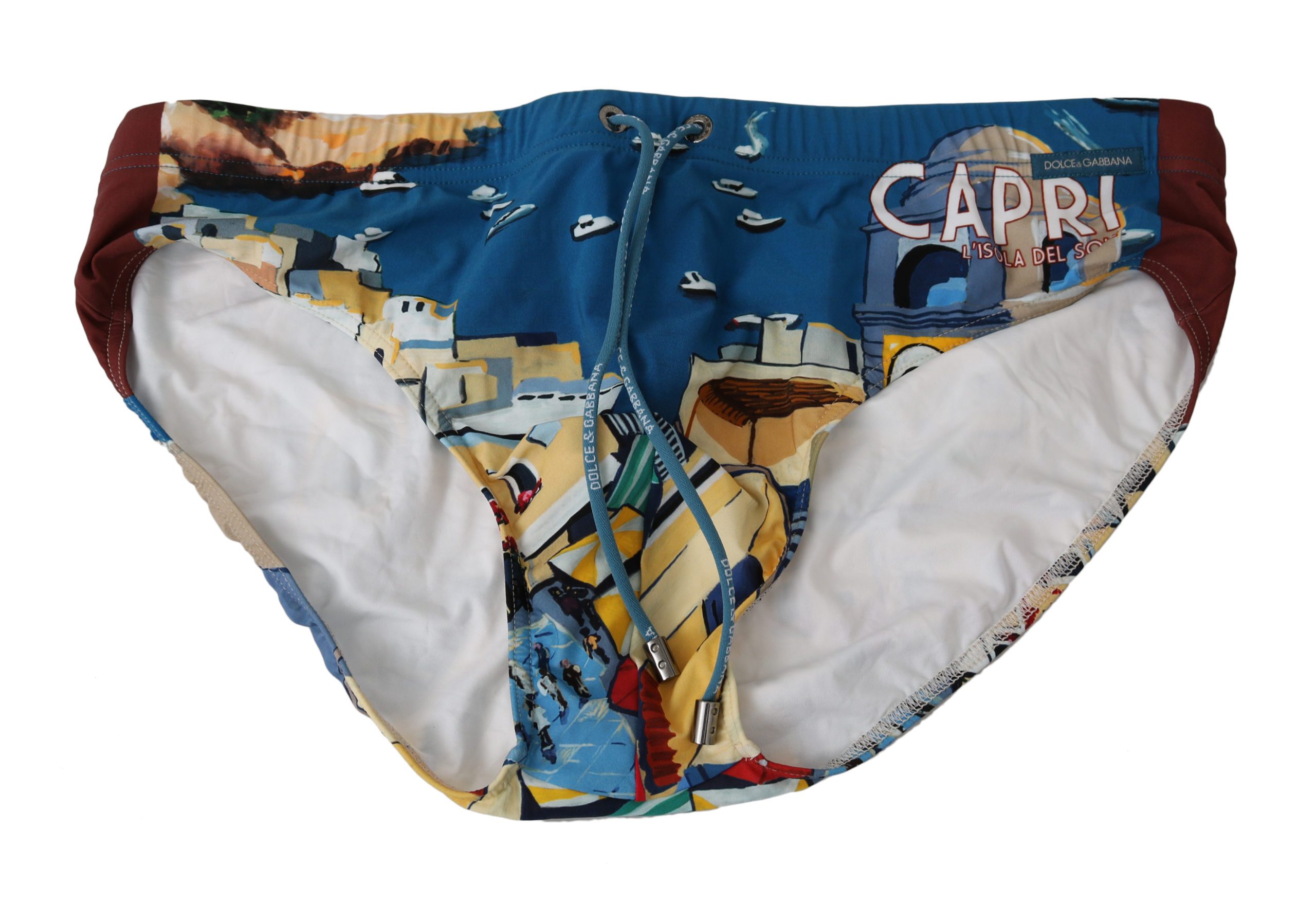 Dolce & Gabbana Men's CAPRI Nylon Stretch Logo Briefs Blue BIK981 - IT3 | XS