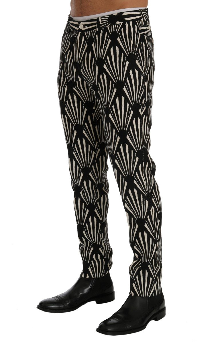 Dolce & Gabbana Men's Slim Fit Hemp Linen Trouser Black SIG60401 - IT44 | XS