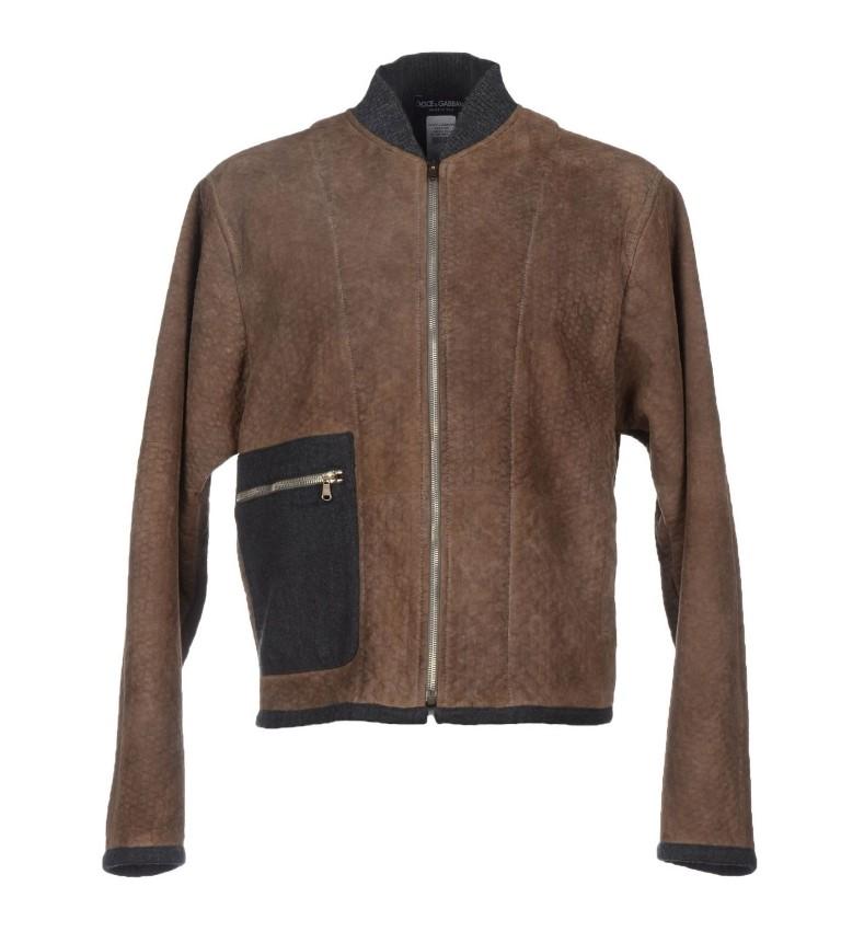 Dolce & Gabbana Men's Leather Jacket Brown GSD12711 - IT46 | S