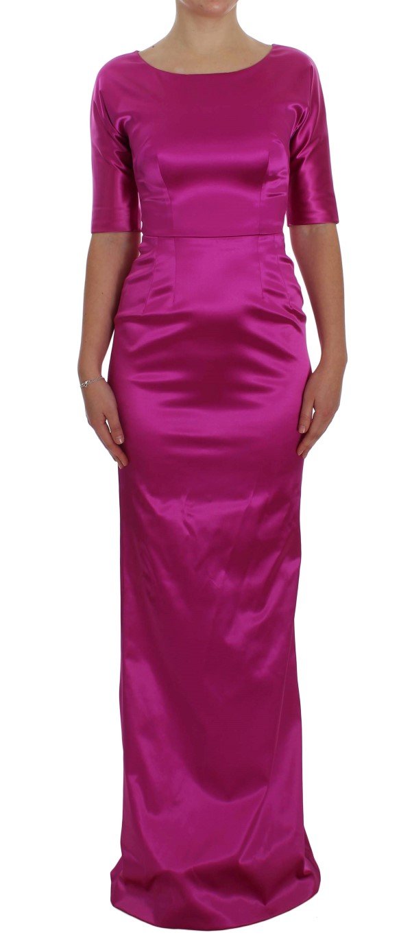 Dolce & Gabbana Women's Stretch Long Sheath Ball Gown Dress Pink NOC10146 - IT40|S