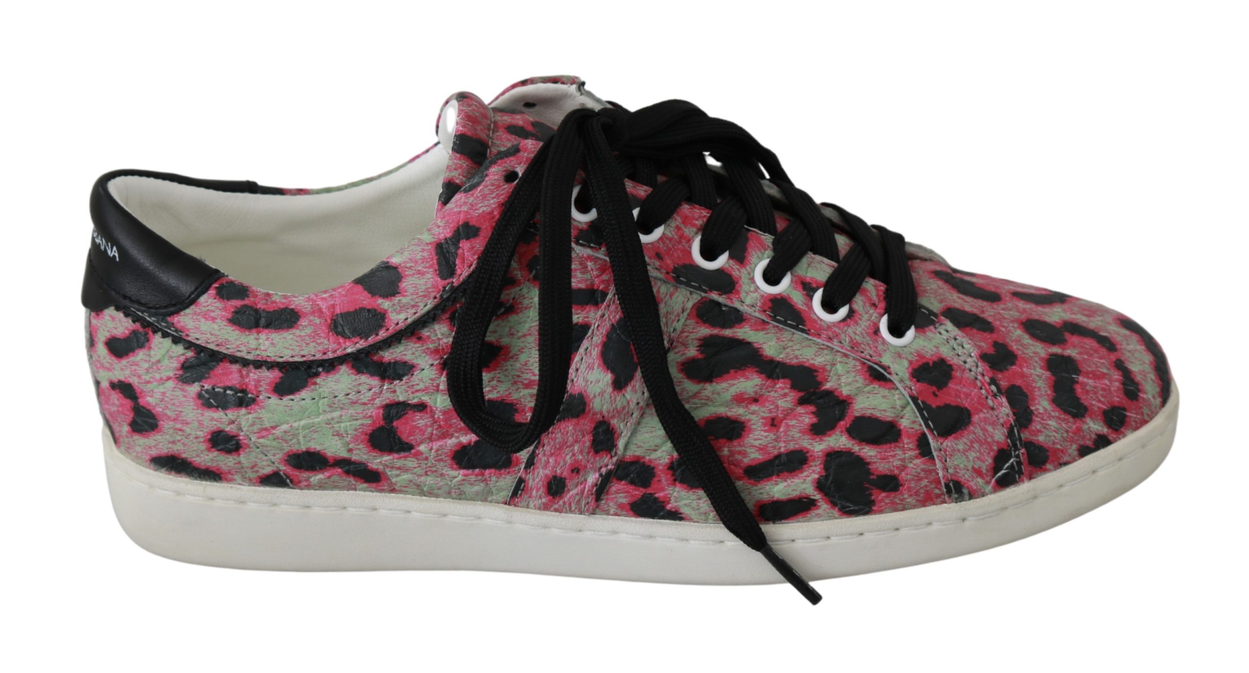 Dolce & Gabbana Women's Leopard Print Leather Trainer Multicolor MV2683 - EU42/US9