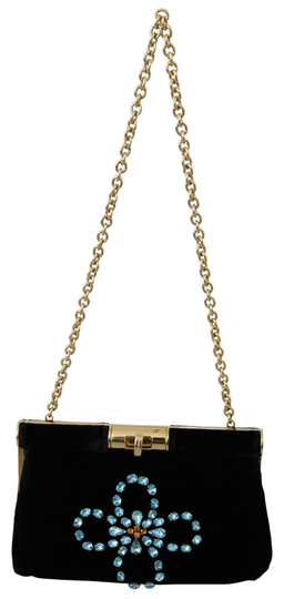 Dolce & Gabbana Women's Crystal Studs Crossbody Evening Bag Black VAS9621