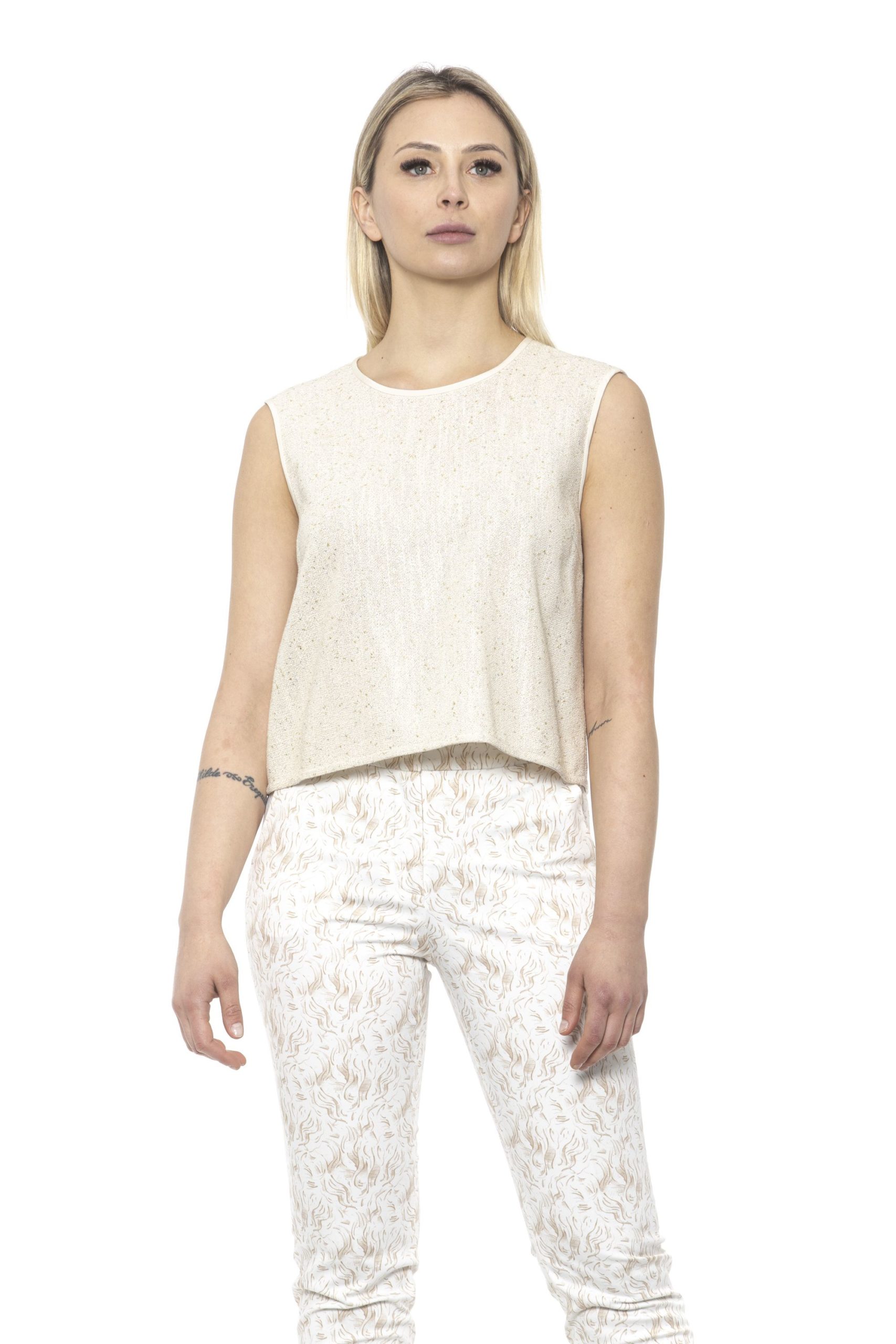 Peserico Women's Top Beige PE1426876 - IT42 | S